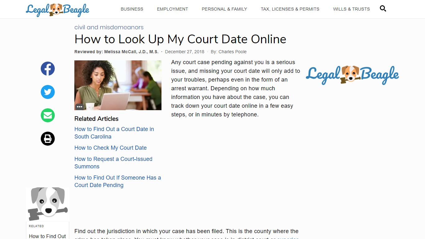 How to Look Up My Court Date Online | Legal Beagle