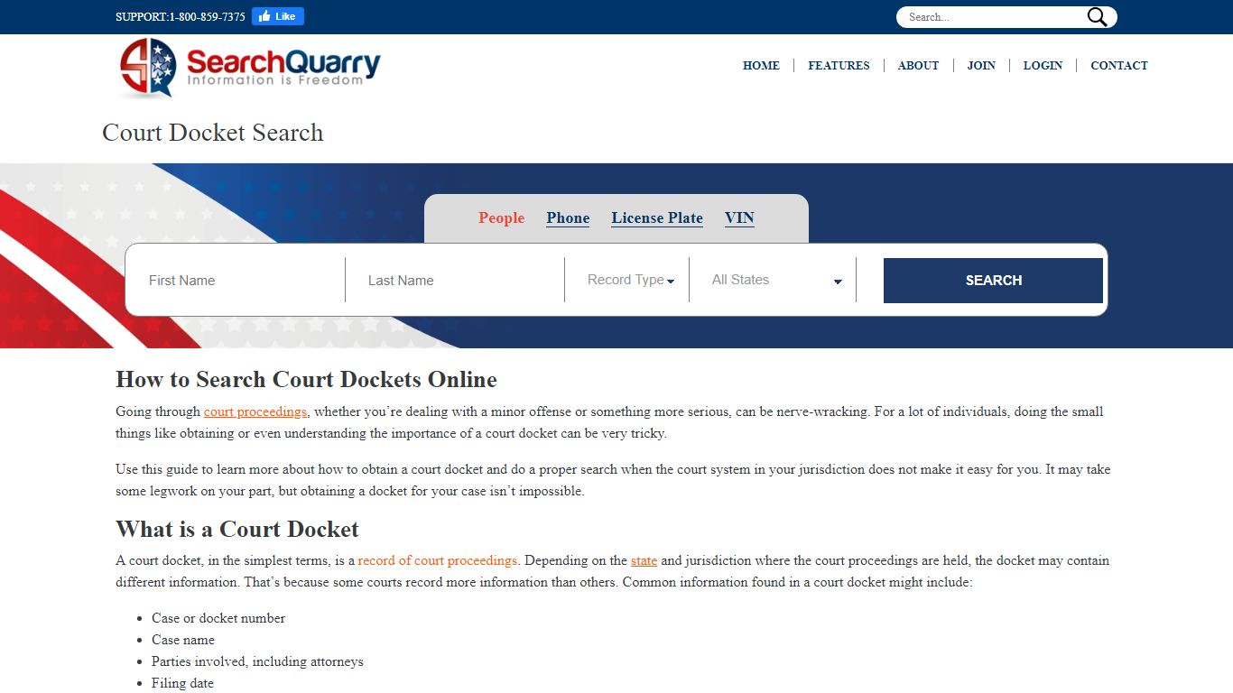 Court Docket Search | Enter a First & Last Name to Begin - SearchQuarry